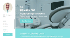 Desktop Screenshot of drmanndentist.com